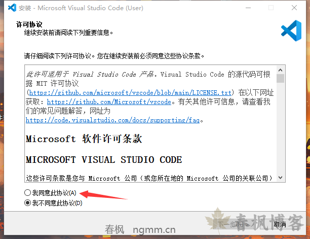 图片[3]-Visual Studio Code安装教程+设置中文(超详细)-春枫博客