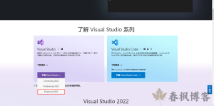 Windows安装Visual Studio-春枫博客